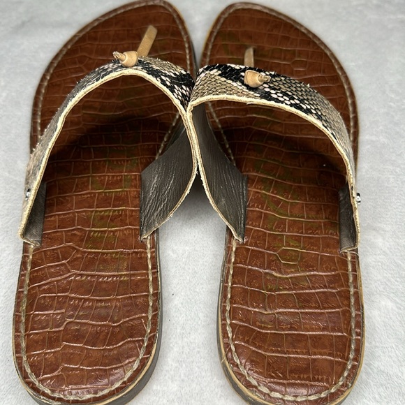 Sam Edelman Snake Print Snake Skin Sandal size 10 - Picture 6 of 7